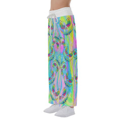 Rainbow Emo Nightmare Women's High-waisted Wide Leg Pants | Wonder Skull