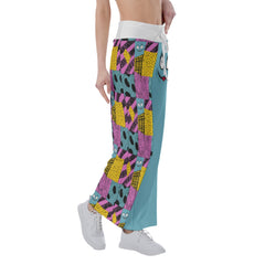 Halloween Nightmare Theme Women's High-waisted Wide Leg Pants | Wonder Skull