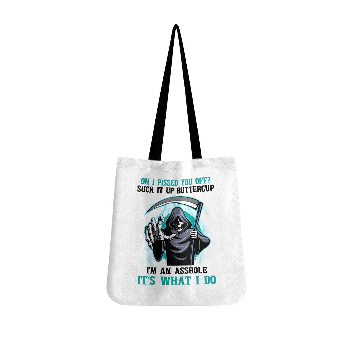 Skull Design Oh Pissed You Off Suck It Up Buttercup Tote Bags White - Wonder Skull