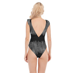 Gray Skull Ruffle One-piece Swimsuit - Wonder Skull