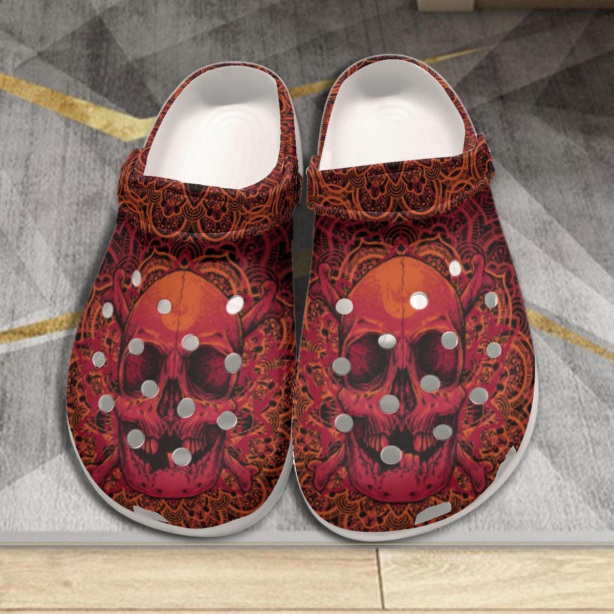 Skull Mandala All-Over Print Women's Classic Clogs - Wonder Skull