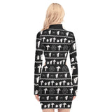 Ghost Nightmare Waist Hollow Hip Dress - Wonder Skull
