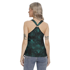 Hear No, See No, Speak No Racing Tank Top With Irregular Hem - Wonder Skull