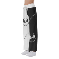 Halloween Scary Face Women's High-waisted Wide Leg Pants | Wonder Skull