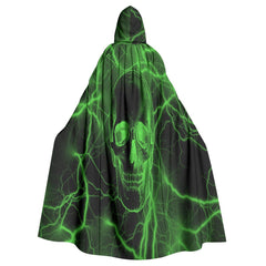 Green Thunder Skull Hooded Cloak - Wonder Skull