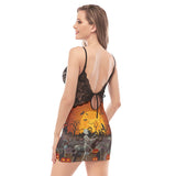 Halloween Lace Chemise Nightgown - Wonder Skull