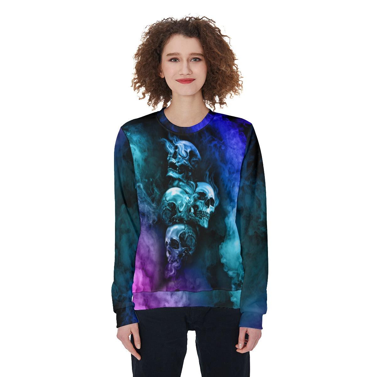 Skull Smoke Heavy Fleece Sweatshirt - Wonder Skull