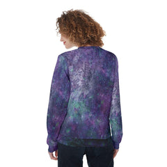 Purple Skull Galaxy Heavy Fleece Sweatshirt - Wonder Skull