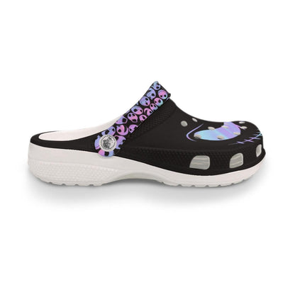 Black Nightmare All-Over Print Women's Classic Clogs - Wonder Skull
