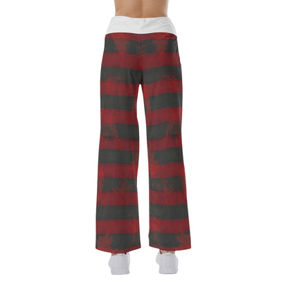 Nightmare Emo Horror Women's High-waisted Wide Leg Pants | Wonder Skull