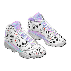 Nightmare Hologram Pattern Men's Curved Basketball Shoes - Wonder Skull