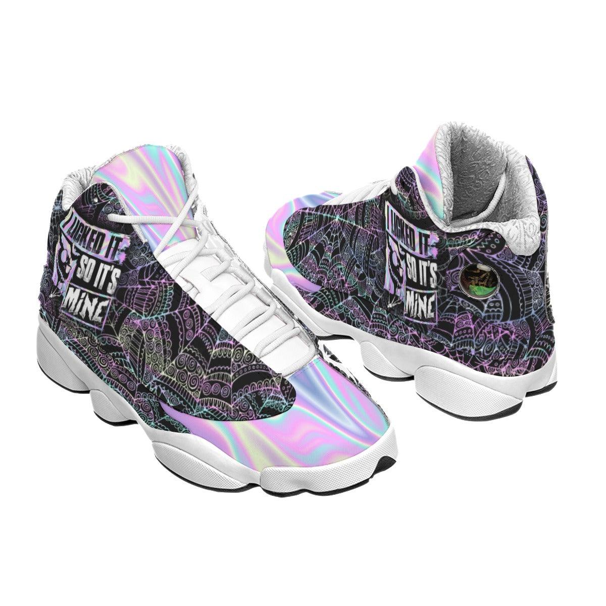 Nightmare Funny I Licked Men's Curved Basketball Shoes - Wonder Skull
