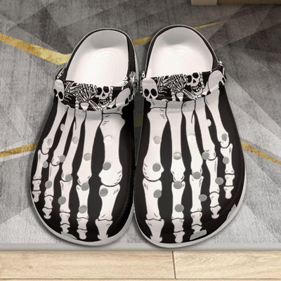 Foot Bones All-Over Print Women's Classic Clogs - Wonder Skull