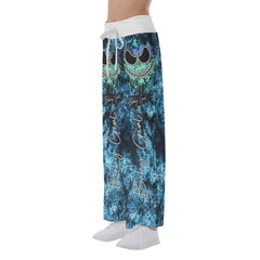 Ocean Sea Skull Smile High-waisted Wide Leg Pants - Wonder Skull