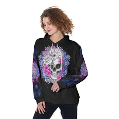 Mandala Skull They Whispered To Her Funny Hoodie For Women - Wonder Skull