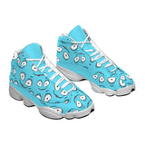 Nightmare Pattern Blue Women's Curved Basketball Shoes Sneaker - Wonder Skull