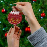 Red Love The Christmas Ceramic Ornaments - Wonder Skull