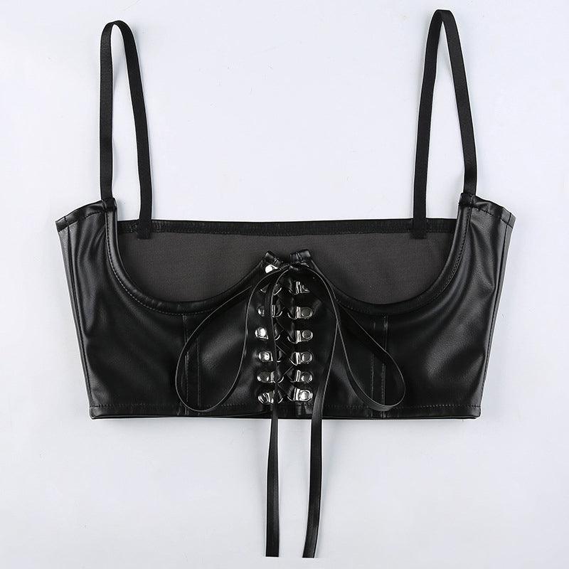Punk Gothic Sleeveless Tank Top, Sexy NightClub Corset For Women - Wonder Skull