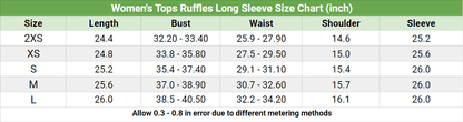 Fashion Victorian Tops Ruffles Long Sleeve, Elegant Shirt For Women - Wonder Skull