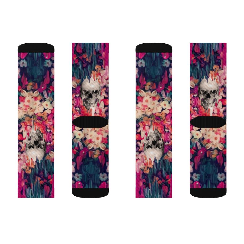 Dripping Skull Sublimation Socks - Wonder Skull