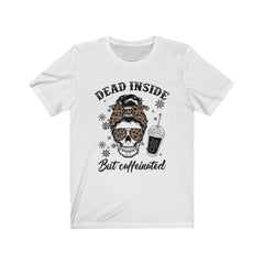 Skull With Messy Bun Wearing Leopard Print Shades T-Shirt - Wonder Skull