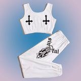 2 Piece Set Sportswear Workout Gym Yoga Set - Wonder Skull