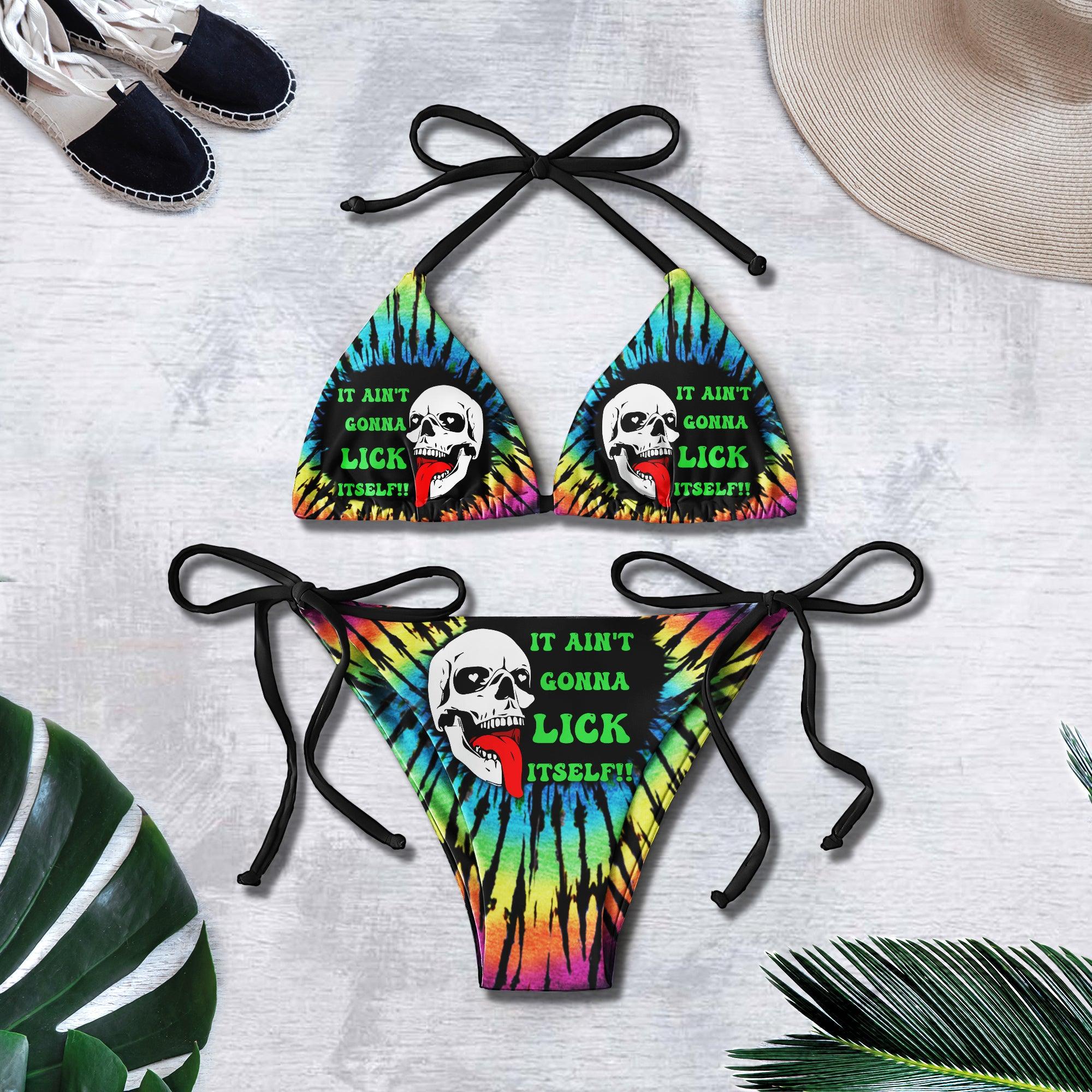 Skull Lick ItSelf Summer Micro Triangle Bikini Swimsuit - Wonder Skull