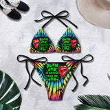 Funny Lips Summer Micro Triangle Bikini Swimsuit - Wonder Skull