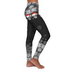 Christmas Skull Black Patterns Women's Spandex Leggings - Wonder Skull