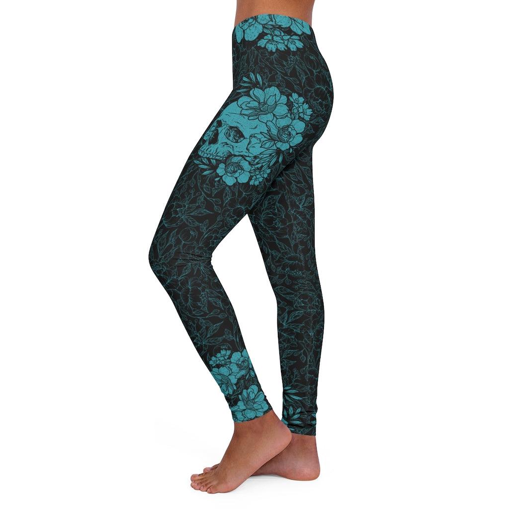 Skull Rose Olympic Women's Spandex Leggings - Wonder Skull