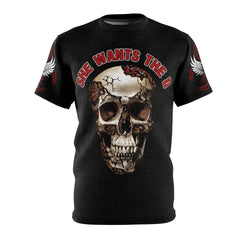 She Wants The D - Unisex AOP Cut & Sew Tee - Wonder Skull