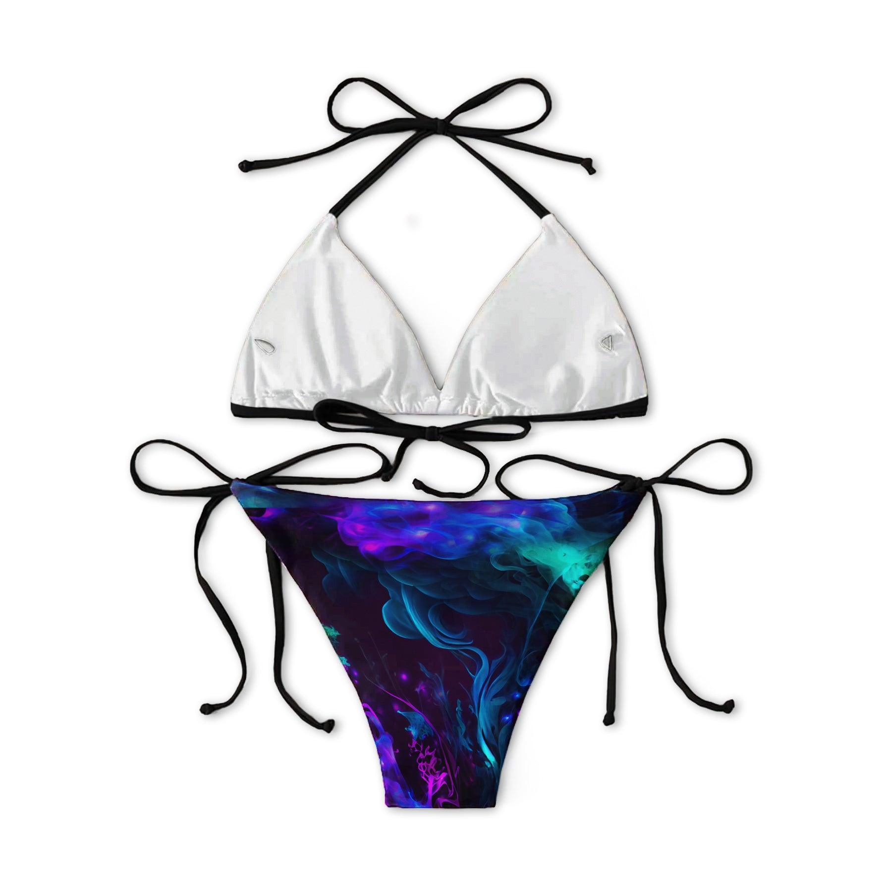 Skull Gothic Ocean Flame Micro Triangle Bikini Swimsuit - Wonder Skull