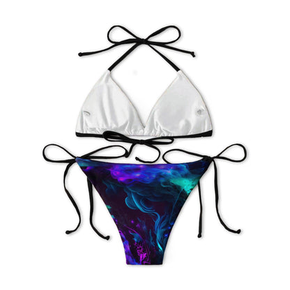 Skull Gothic Ocean Flame Micro Triangle Bikini Swimsuit - Wonder Skull