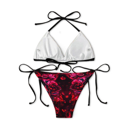 Skull Gothic Rose Micro Triangle Bikini Swimsuit - Wonder Skull