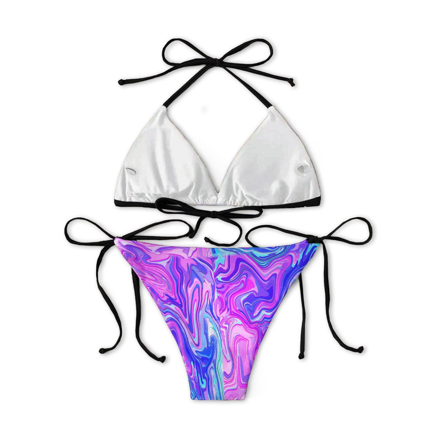 Tropical Skull Gothic Vibe Micro Triangle Bikini Swimsuit - Wonder Skull