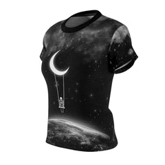 Skeleton Sky Alone Star All Over Print T-shirt For Women - Wonder Skull