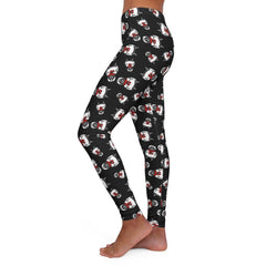 Skull Snowman Pattern Women's Spandex Leggings - Wonder Skull