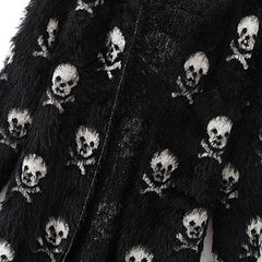 Skull Bones Sweater Cardigan Coat Zipped - Wonder Skull