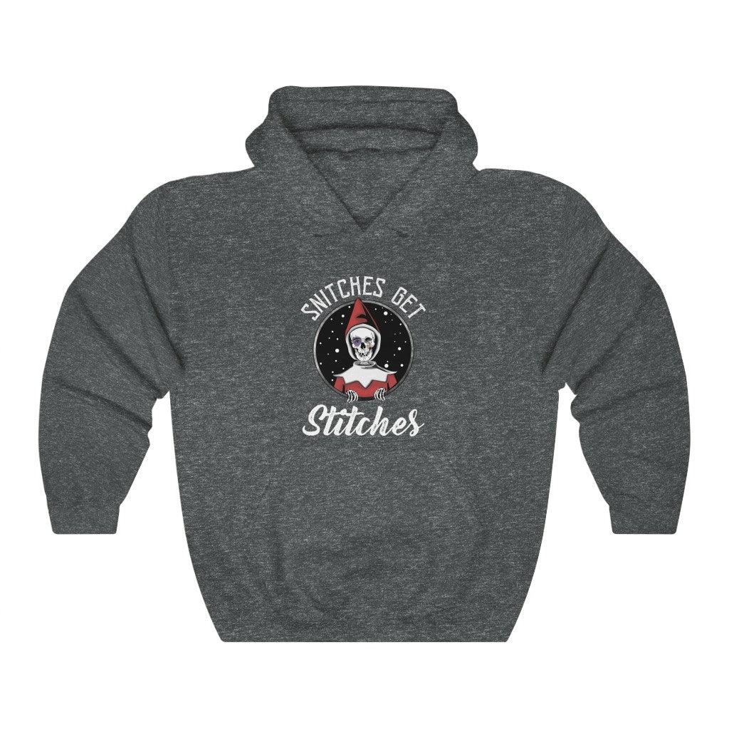 Snitches Get Stitches Unisex Heavy Blend™ Hooded Sweatshirt - Wonder Skull