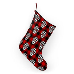 B&W Skull Flannel Stockings - Wonder Skull