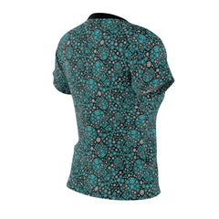 Skull Teal Snowflake All Over Print T-shirt For Women - Wonder Skull