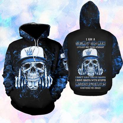 I Am A Grumpy Old Man Funny Hoodie For Women - Wonder Skull