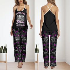 Funny Skull F-bomb Cami Pajamas Sets For Women Sleepwears Combo - Wonder Skull