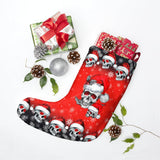 Christmas Skull Crimson Stockings - Wonder Skull