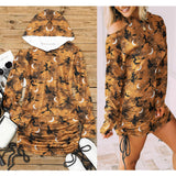 Halloween Moon Witchy All Over Print Women One Shoulder Dress With Waist Shirring, Hot Costume For Women - Wonder Skull