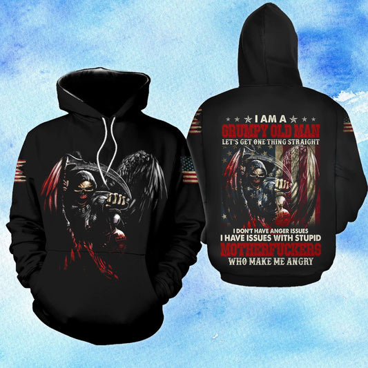 I'm A Grumpy Old Man Funny Hoodie For Women - Wonder Skull