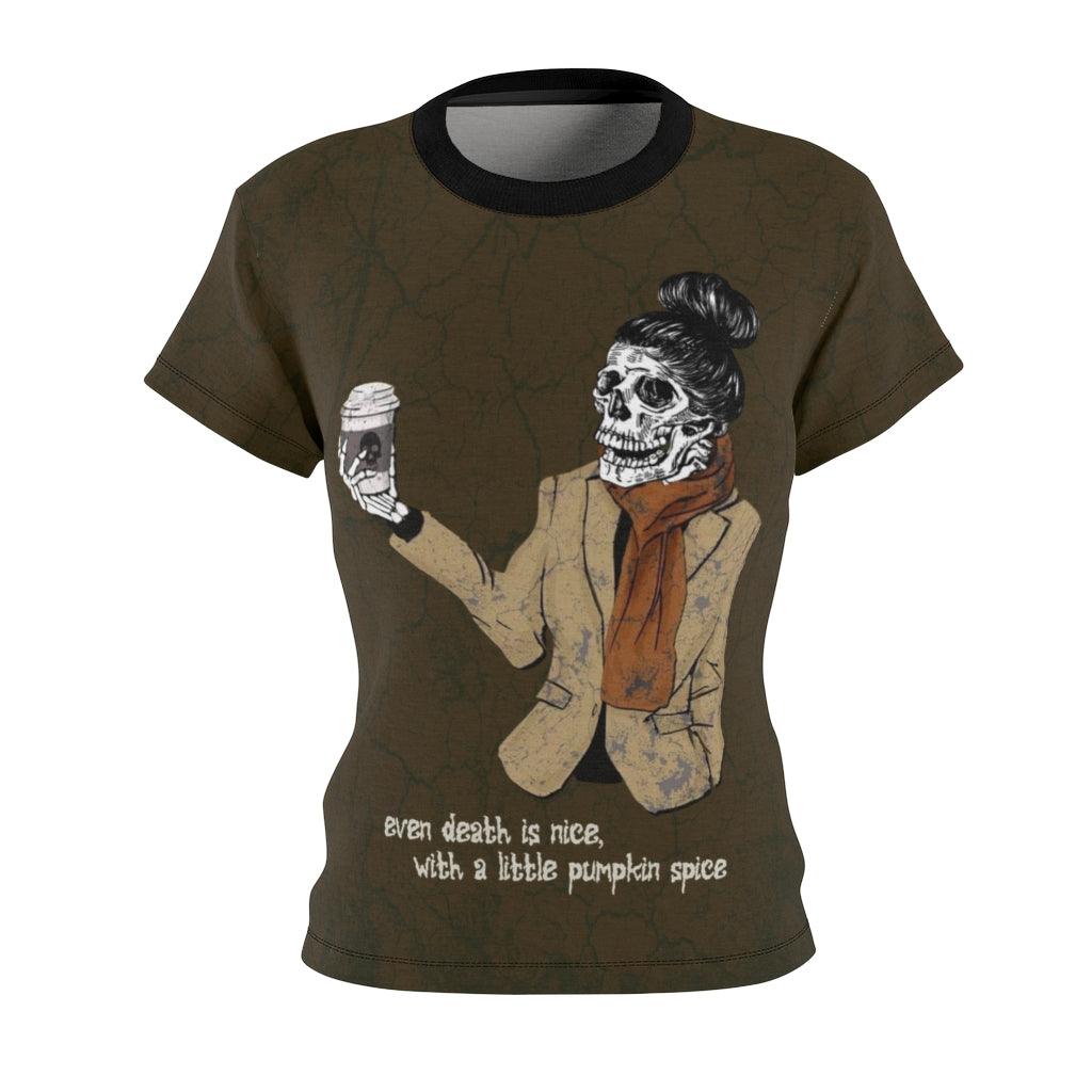 Even Death Is Nice All Over Print T-shirt For Women - Wonder Skull
