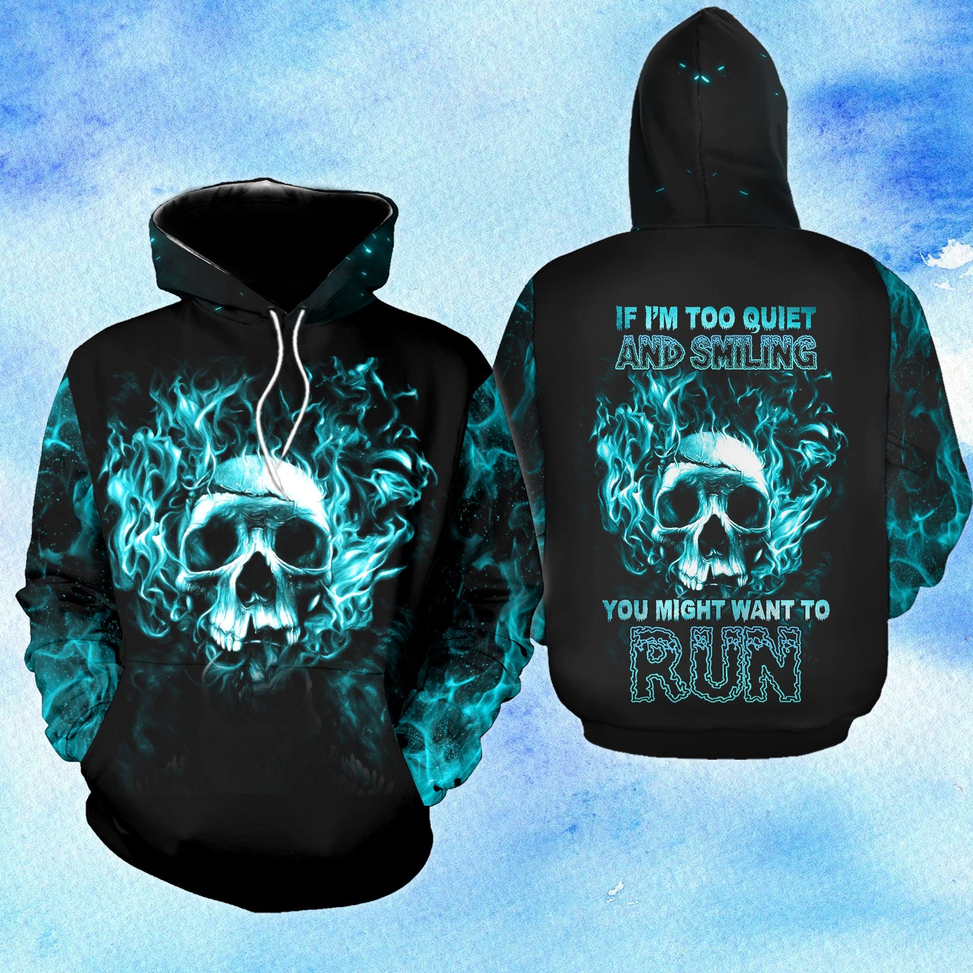 If I'm Too Quiet And Smiling Funny Hoodie For Women - Wonder Skull