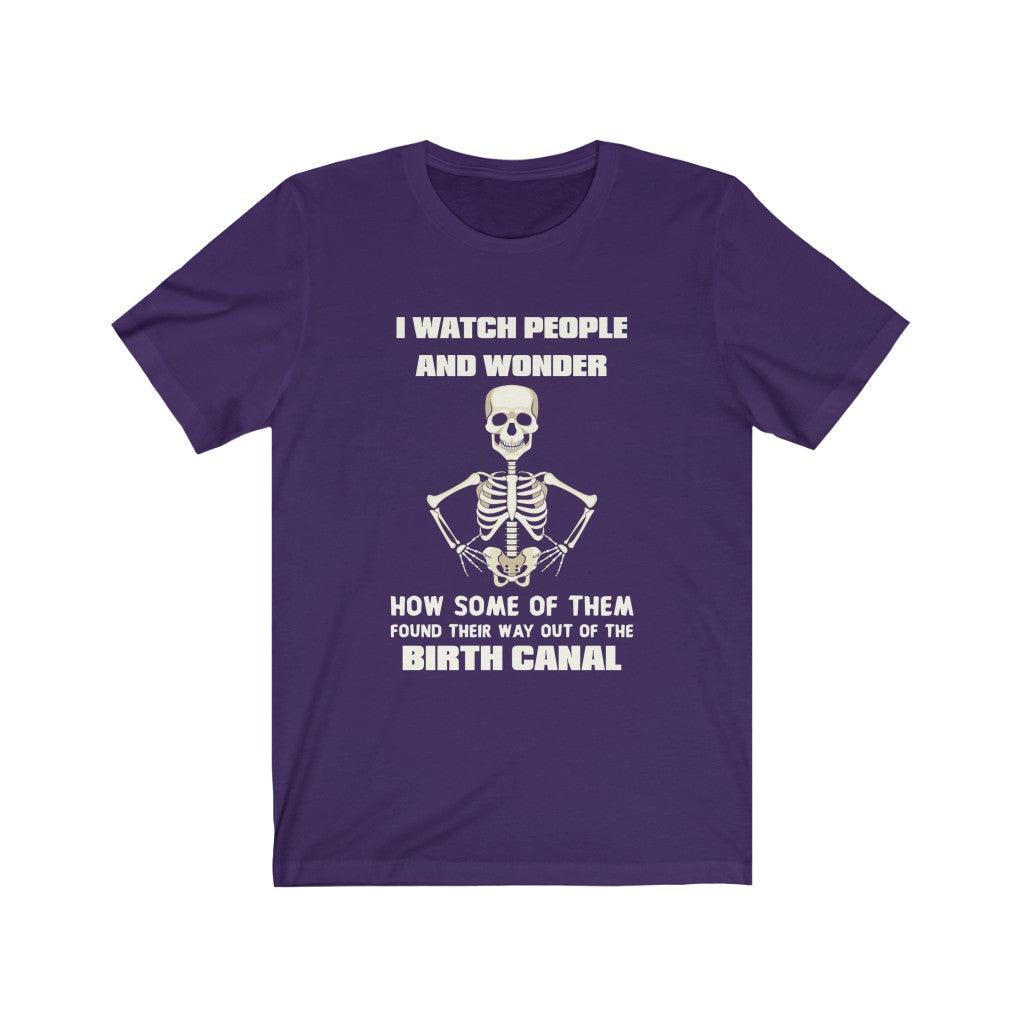 I Watch People And Wonder Skull T-Shirt - Wonder Skull
