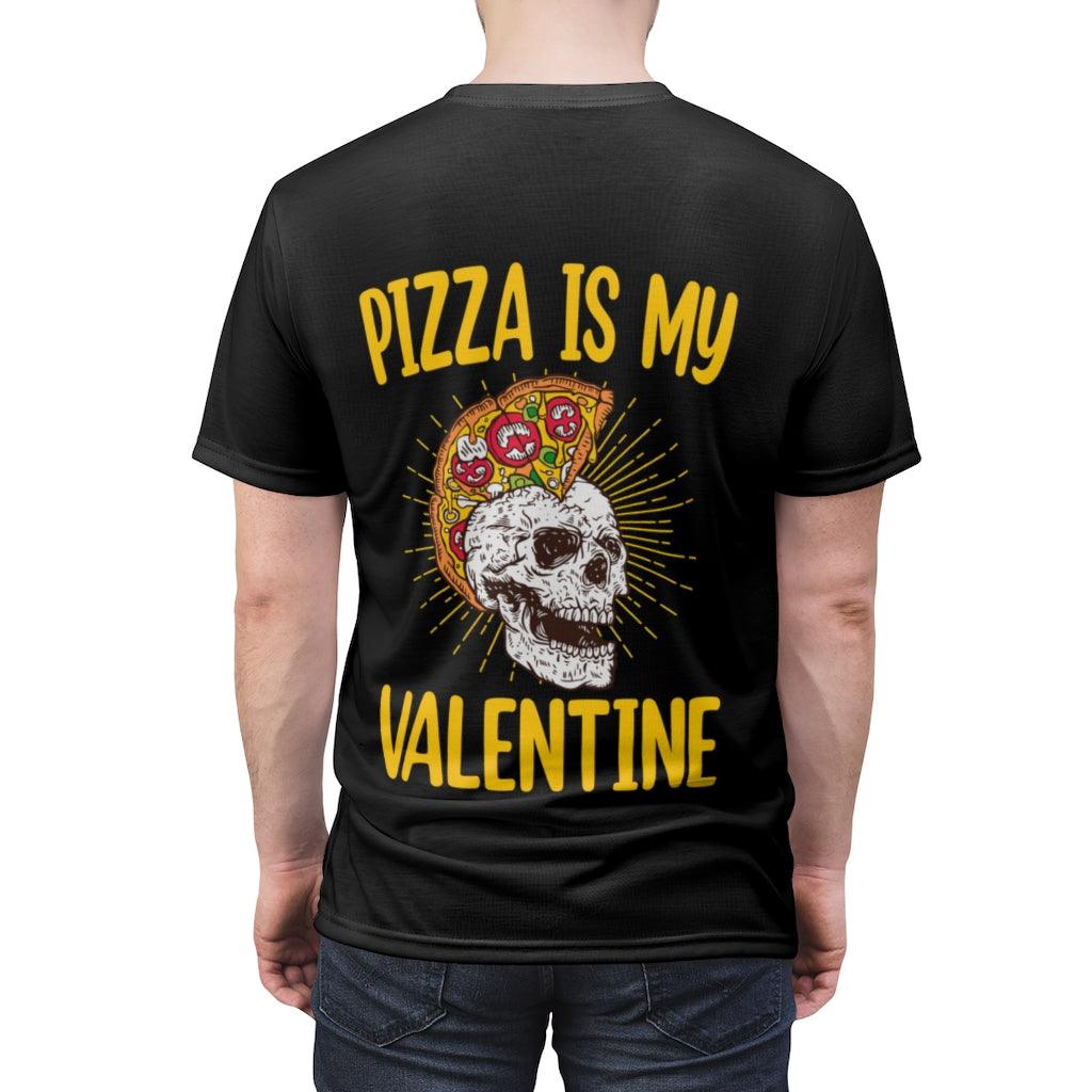 Pizza Is My Valentine - Unisex AOP Cut & Sew Tee - Wonder Skull